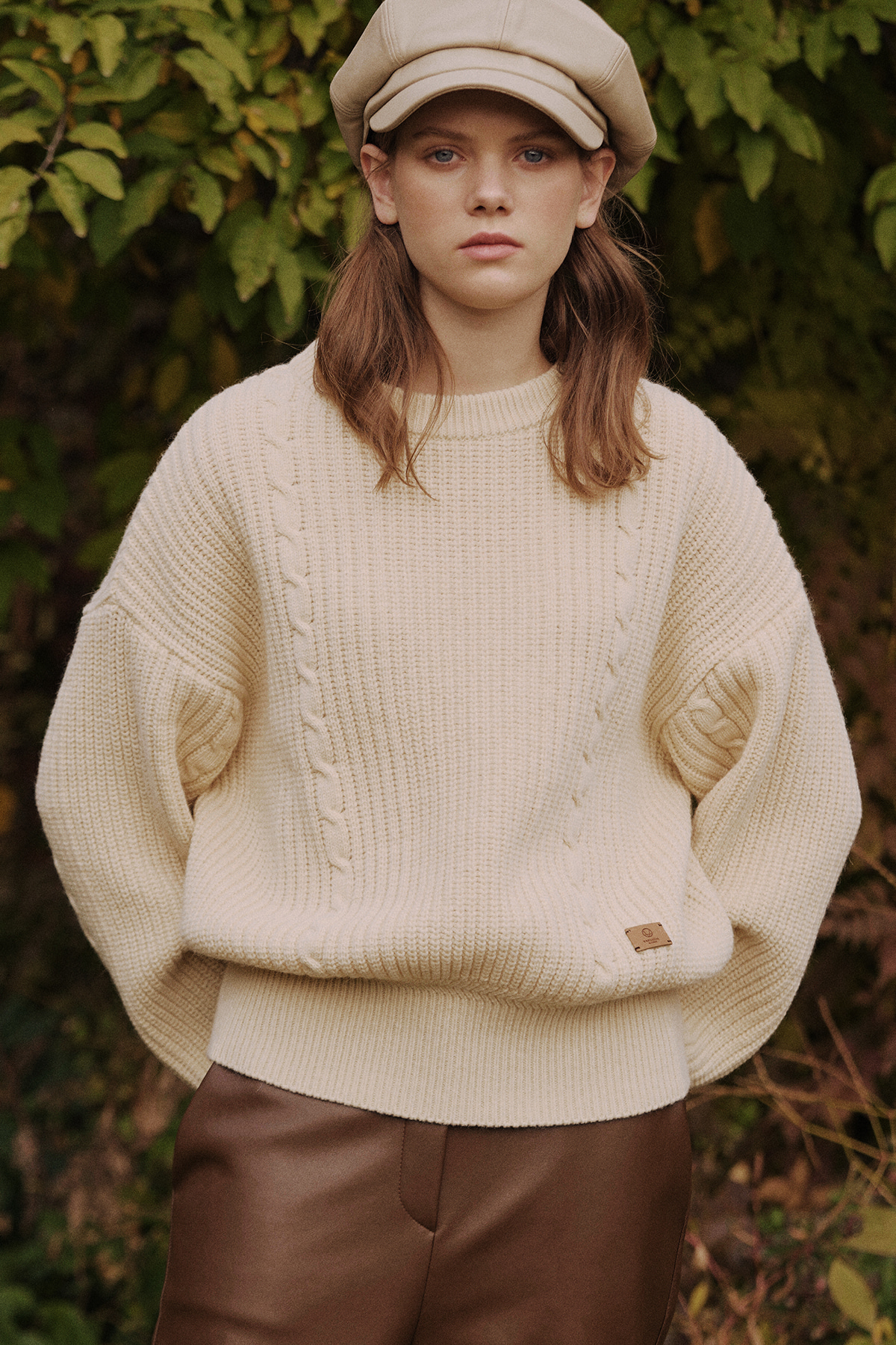 VERONICA CABLE KNIT  (SIGNATURE) (IVORY)