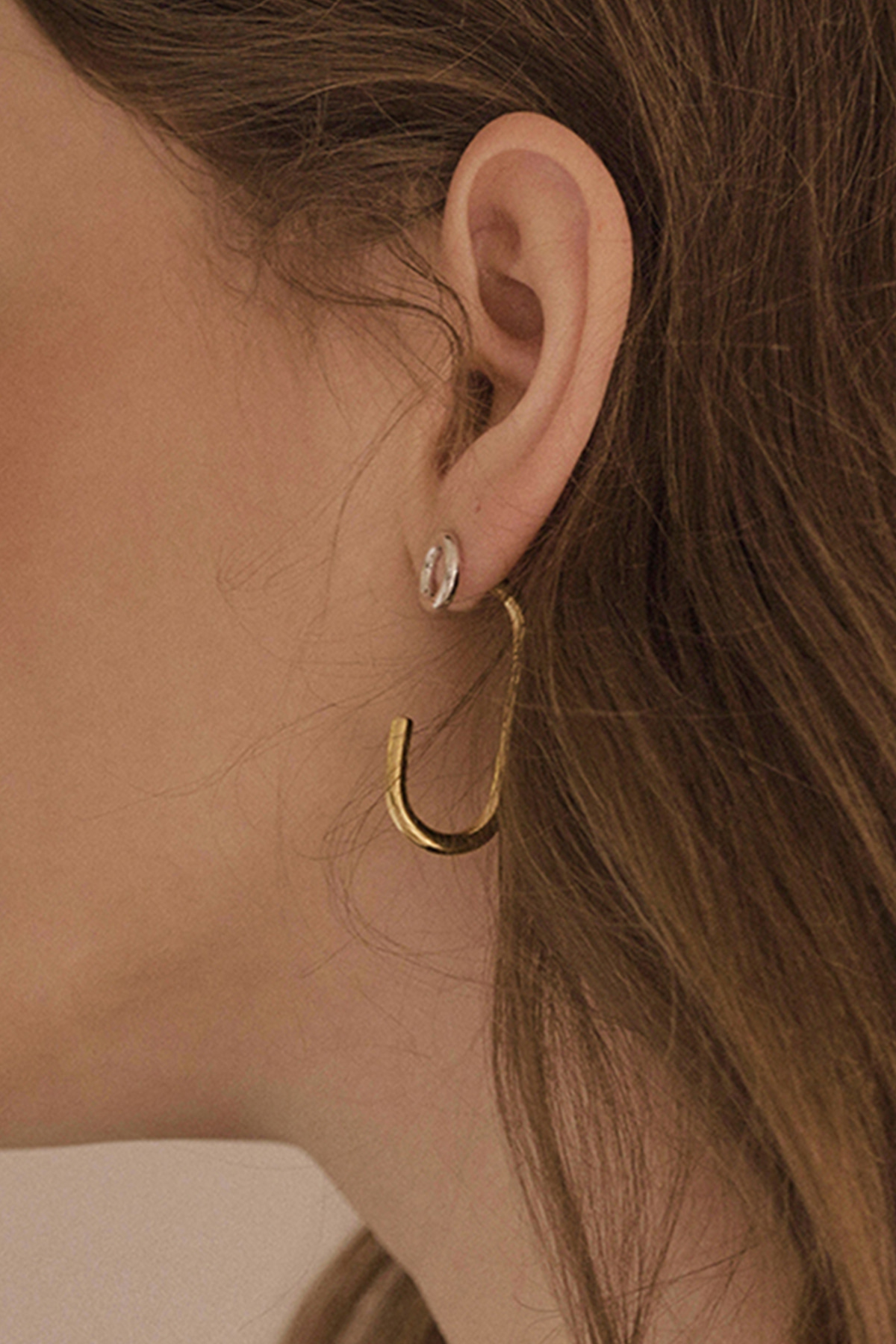 CLEVIS TWO-WAY EARRINGS (GOLD)