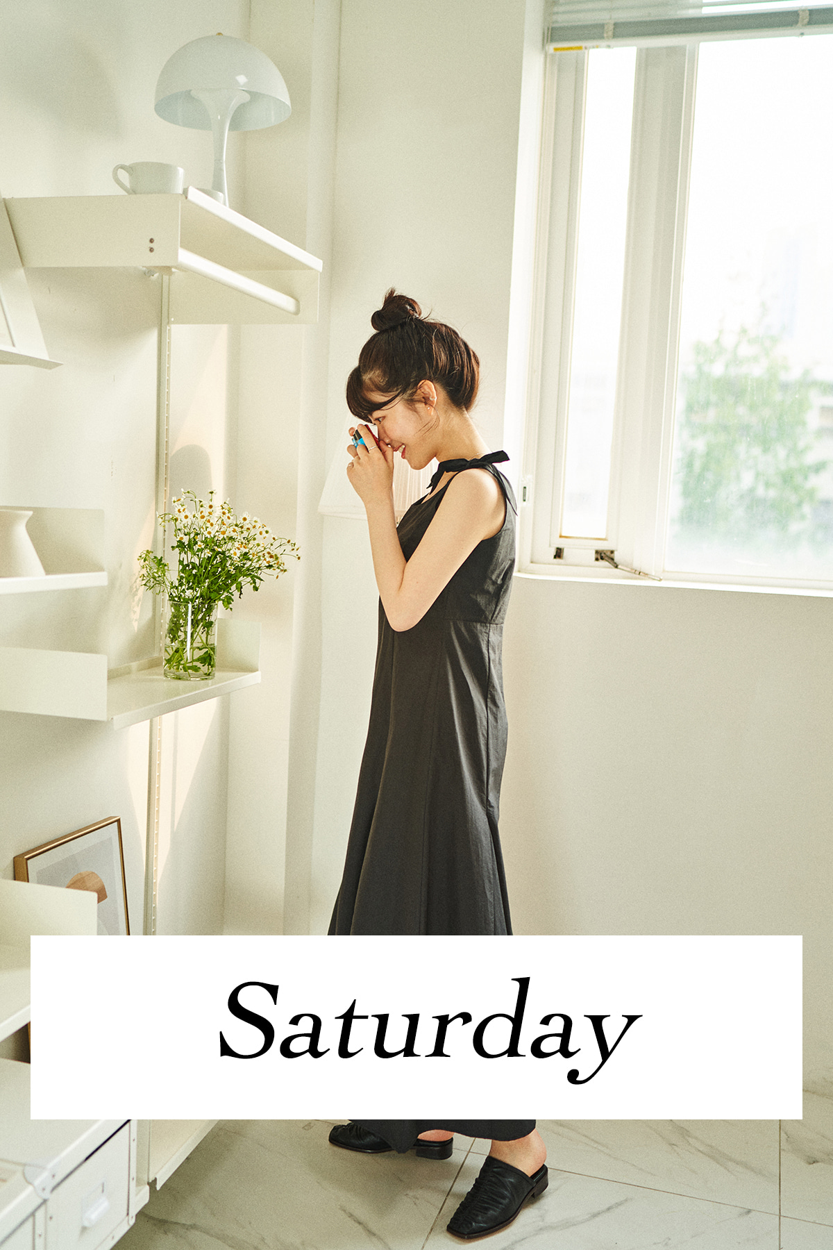 (SAT) (SUNNY) [VERONICA FOR LONDON X TMO BY 13MONTH] SHOULDER KNOT ONE-PIECE (BLACK)